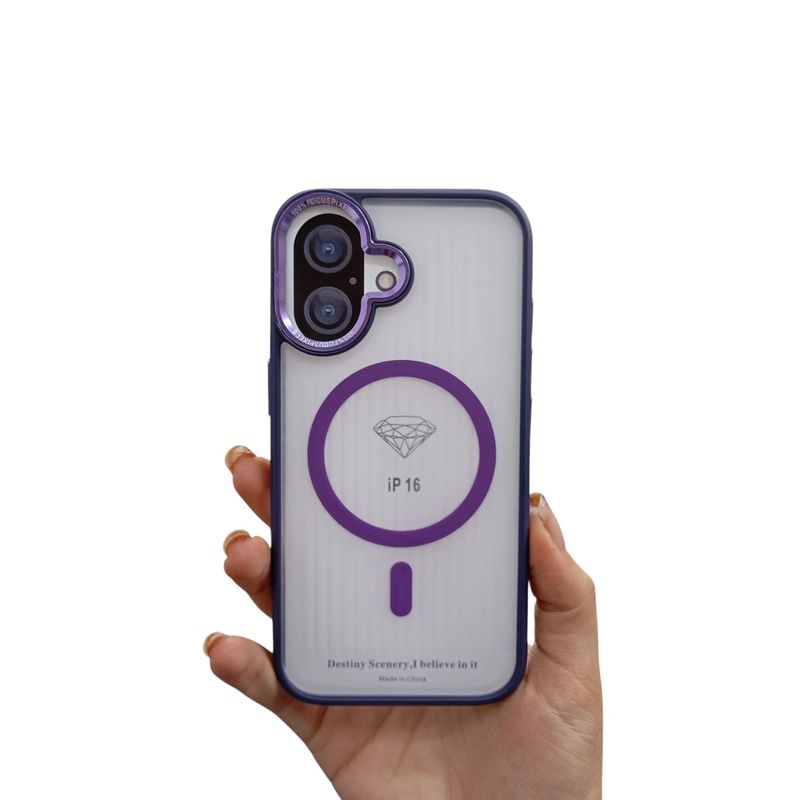 GENERICO - Estuche case Matte Con magsafe Para Iphone 16 Morado