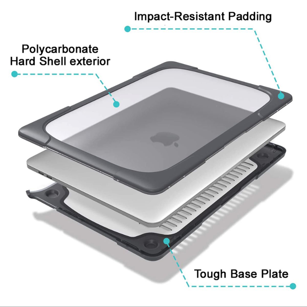 GENERICO - Carcasa Híbrida Antigolpes Para Apple Macbook Pro 16 A2141