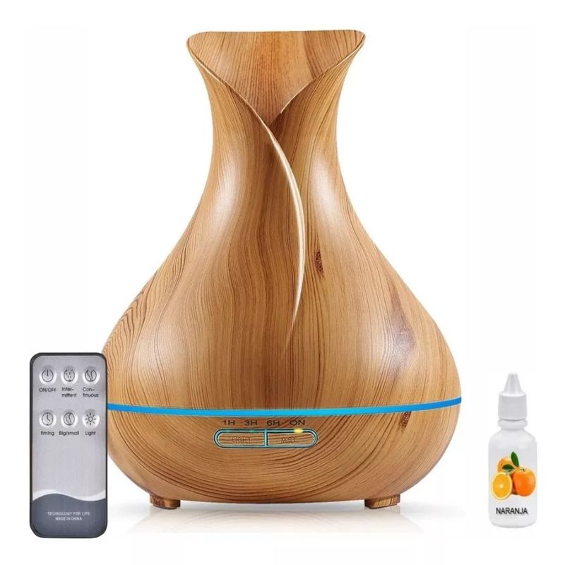 GENERICO - Humidificador Florero 550ml Con Luz Led Y Control Remoto