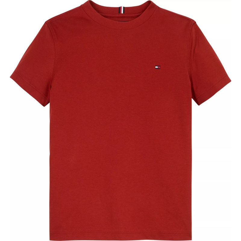 TOMMY HILFIGER - Camiseta Niño Roja Essential De Cuello Redondo Tommy Hilfiger
