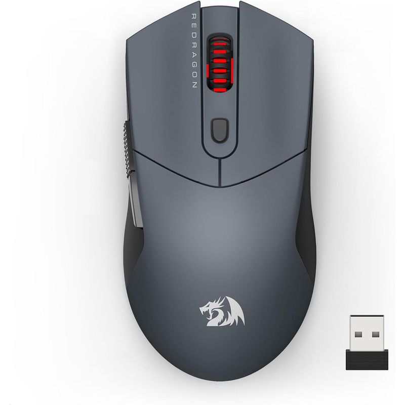 REDRAGON - Mouse Gamer Óptico Redragon M917 PRO 1K HZ I Bluetooth 24G cable 60gr