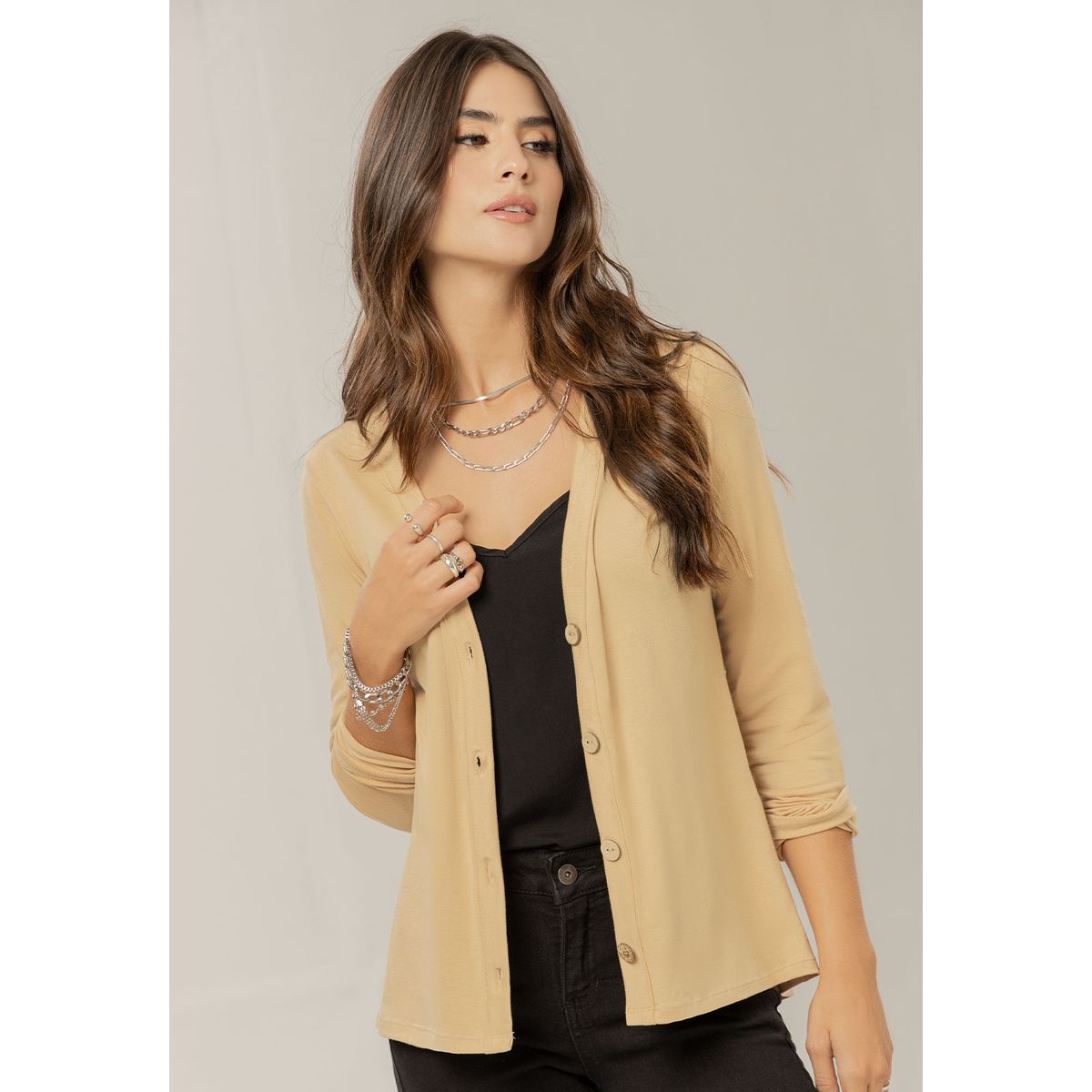 RUTTA - Cardigan Mujer Beige Rutta 104779