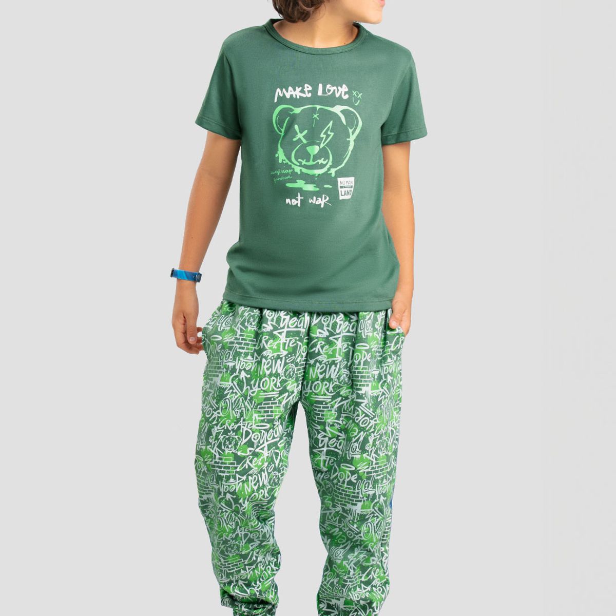 MARKETING PERSONAL - Conjunto Infantil Masculino Verde Mp 103680