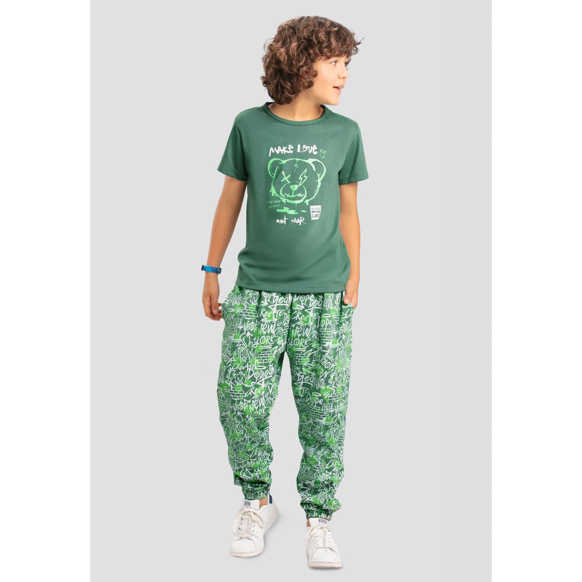 MARKETING PERSONAL - Conjunto Infantil Masculino Verde Mp 103680