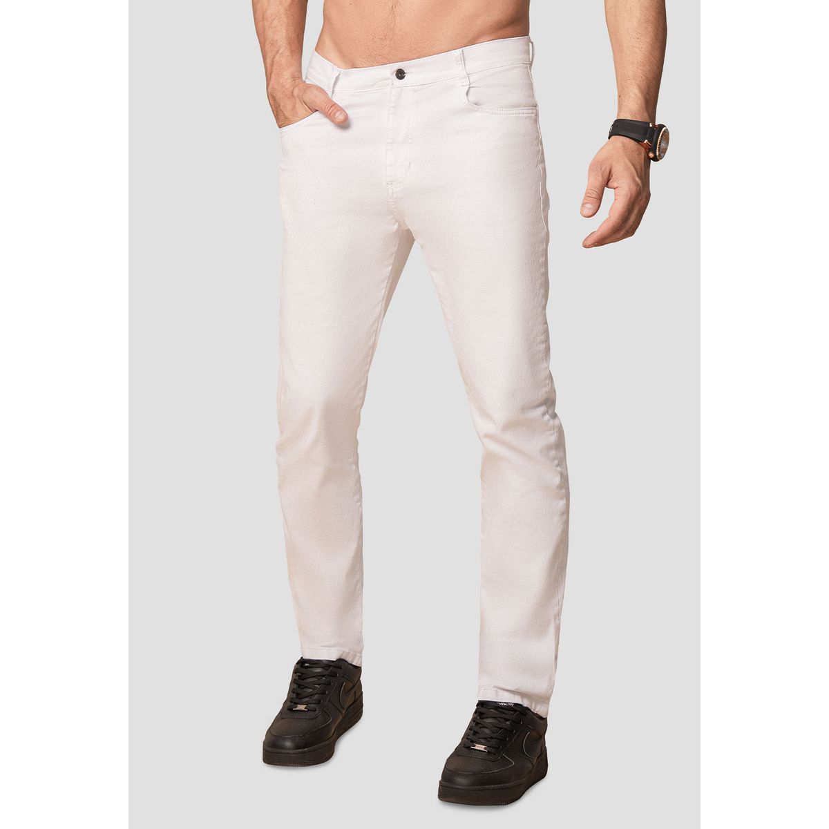 MARKETING PERSONAL - Pantalón Hombre Blanco Mp 103400