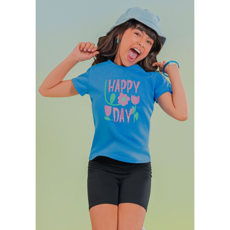 MARKETING PERSONAL - Camiseta Infantil Femenino Azul Mp 104909