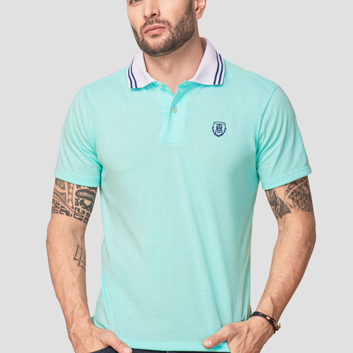 MARKETING PERSONAL - Polo Hombre Verde Mp 92818