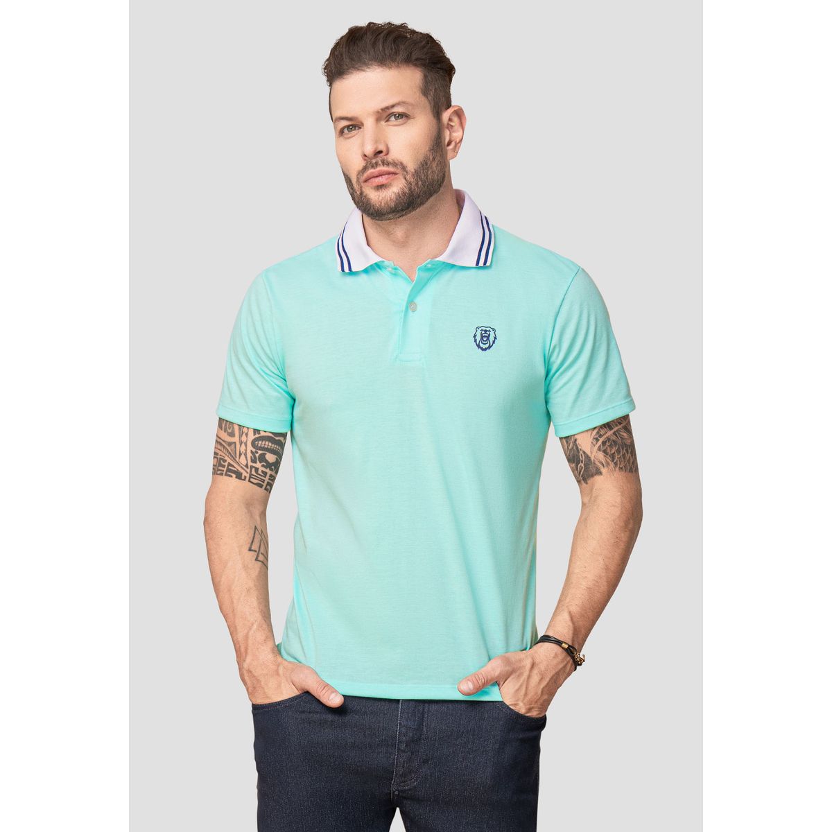 MARKETING PERSONAL - Polo Hombre Verde Mp 92818