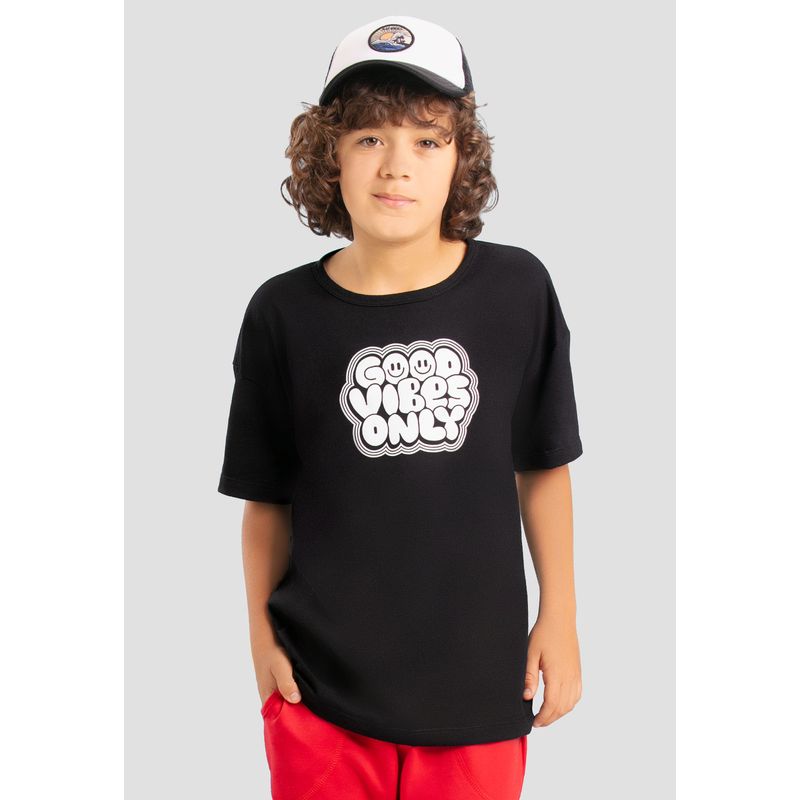 MARKETING PERSONAL - Camiseta Infantil Masculino Negro Mp 102777