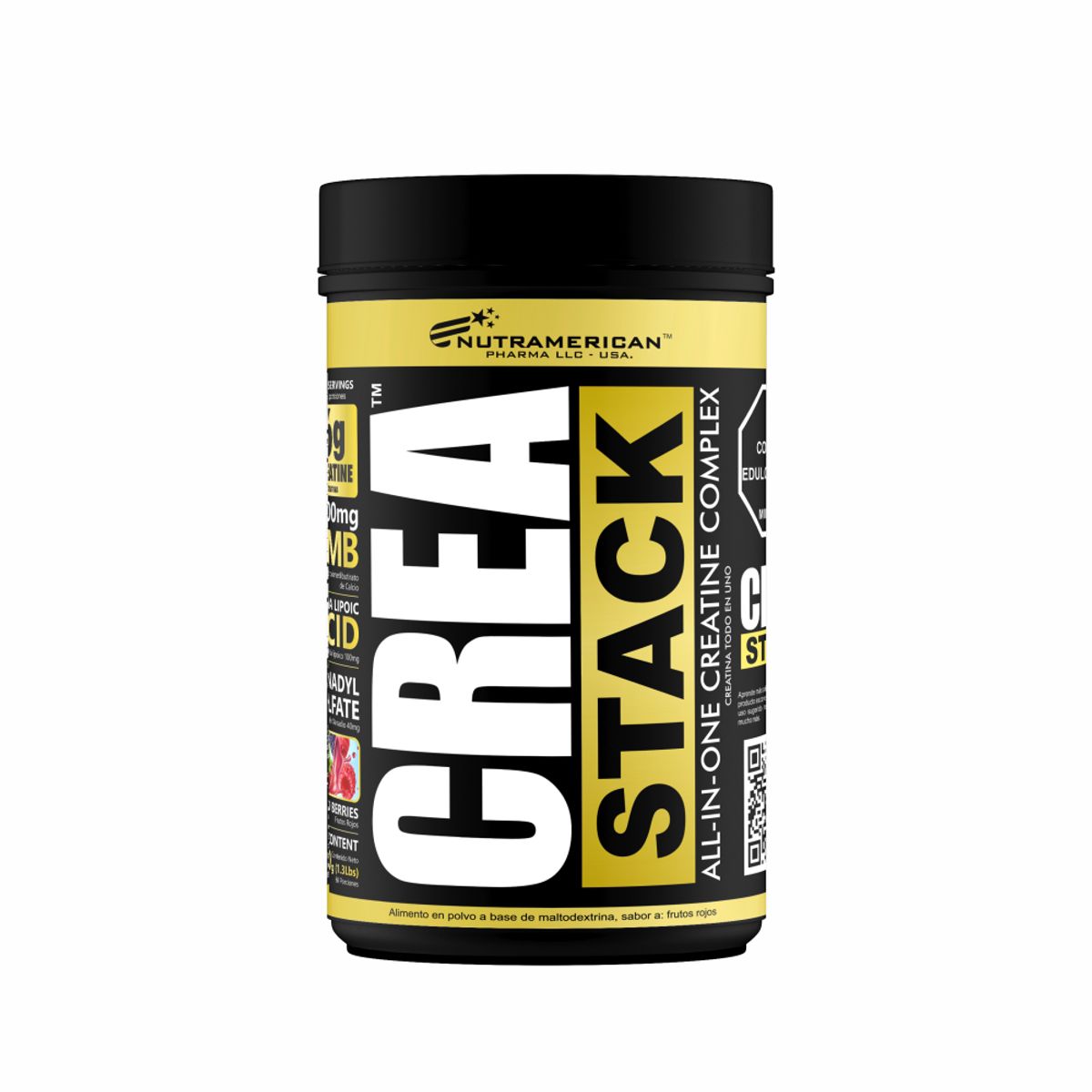 GENERICO - Crea Stack Nutramerican Sabor Frutos Rojos X 1.3lb