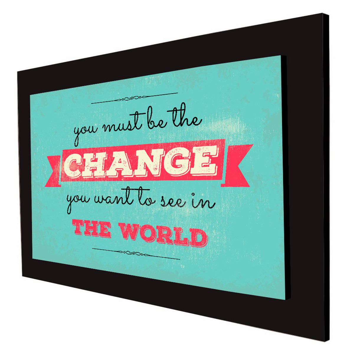 ART INDUSTRY - Cuadro 60x40cms Decorativo Frase 8 Cambio