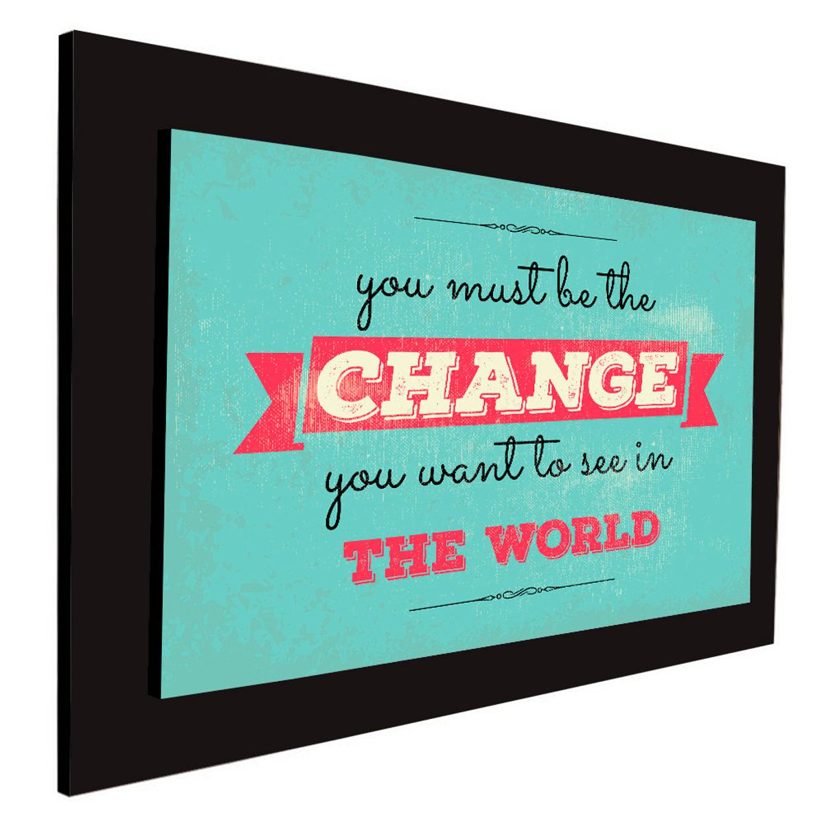 ART INDUSTRY - Cuadro 60x40cms Decorativo Frase 8 Cambio