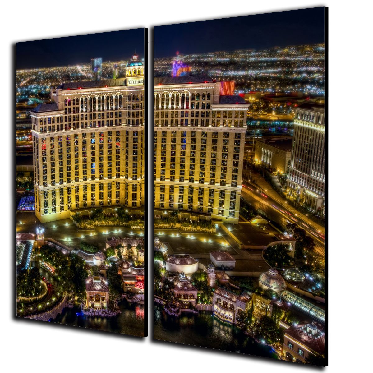 ART INDUSTRY - Cuadro Díptico 60x50cm Decorativo Las Vegas 3