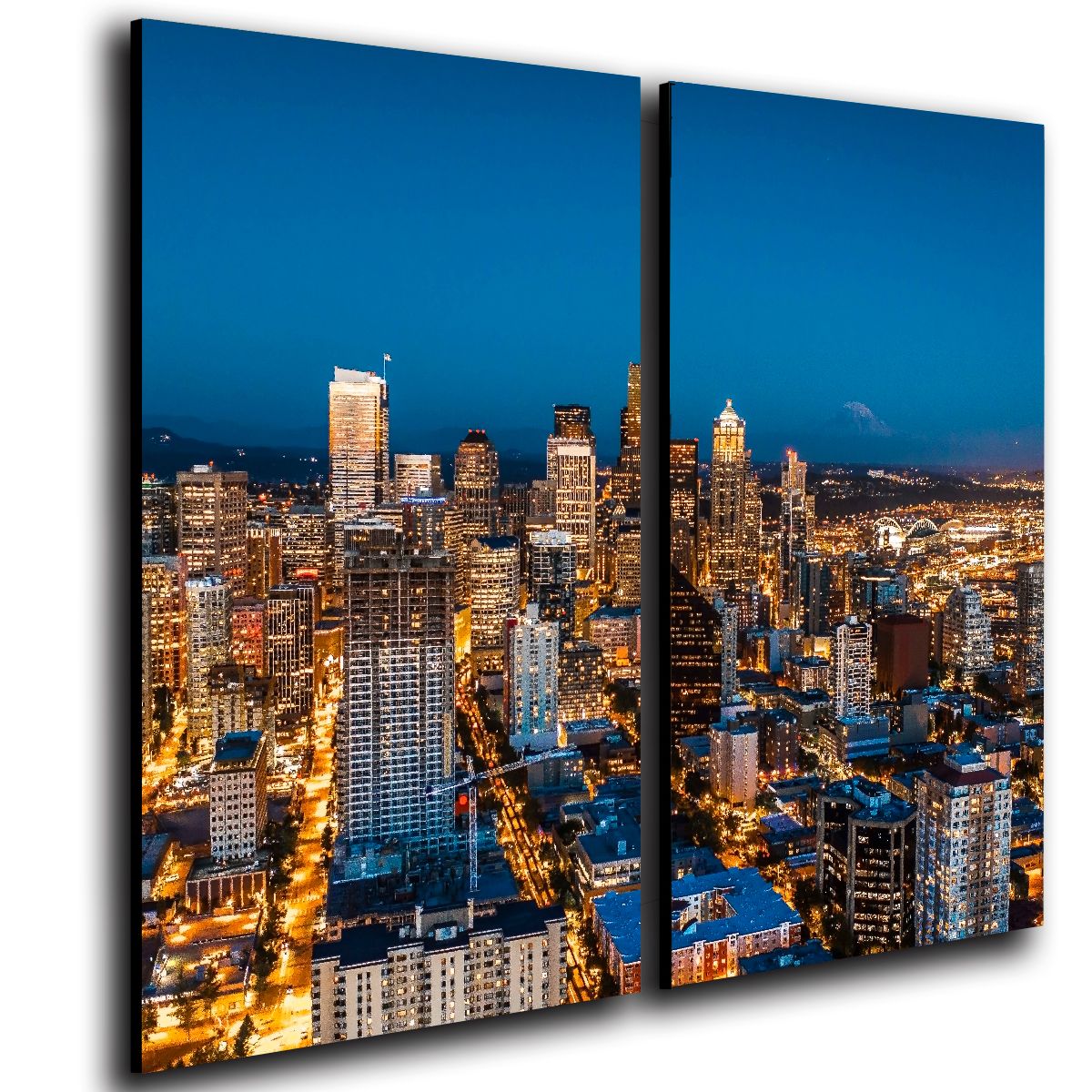 ART INDUSTRY - Cuadro Díptico 60x50 Cms Decorativo Seattle 1