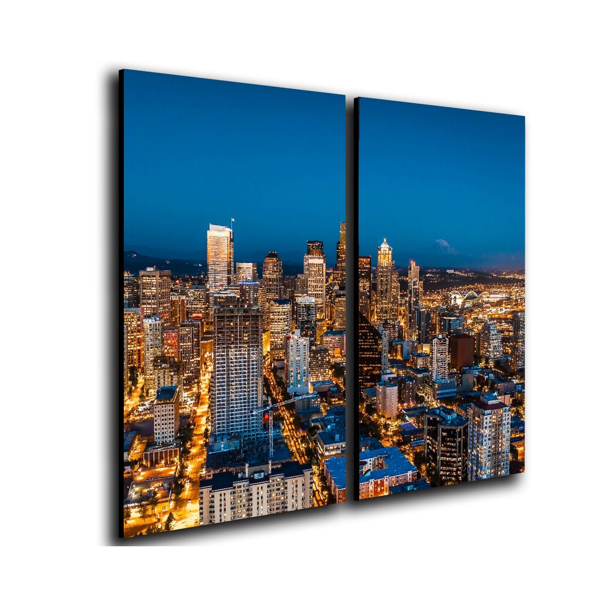 ART INDUSTRY - Cuadro Díptico 60x50 Cms Decorativo Seattle 1