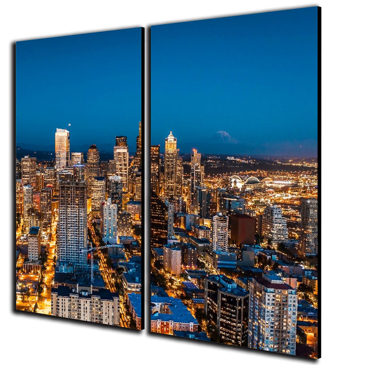 ART INDUSTRY - Cuadro Díptico 60x50 Cms Decorativo Seattle 1
