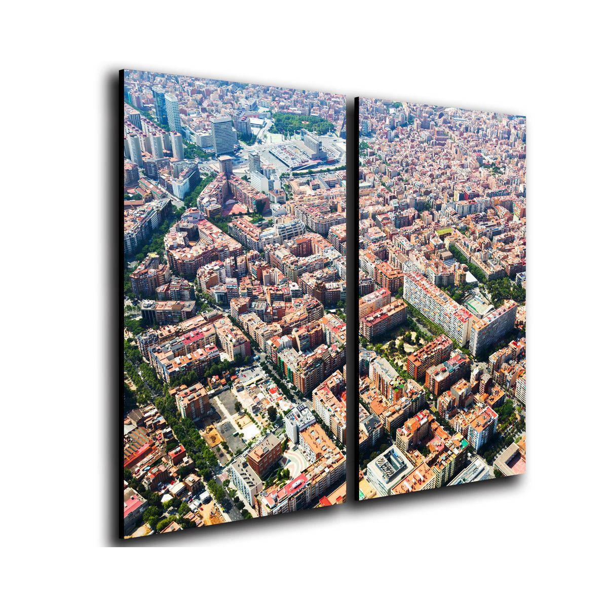 ART INDUSTRY - Cuadro Díptico 60x50 Cms Decorativo Barcelona