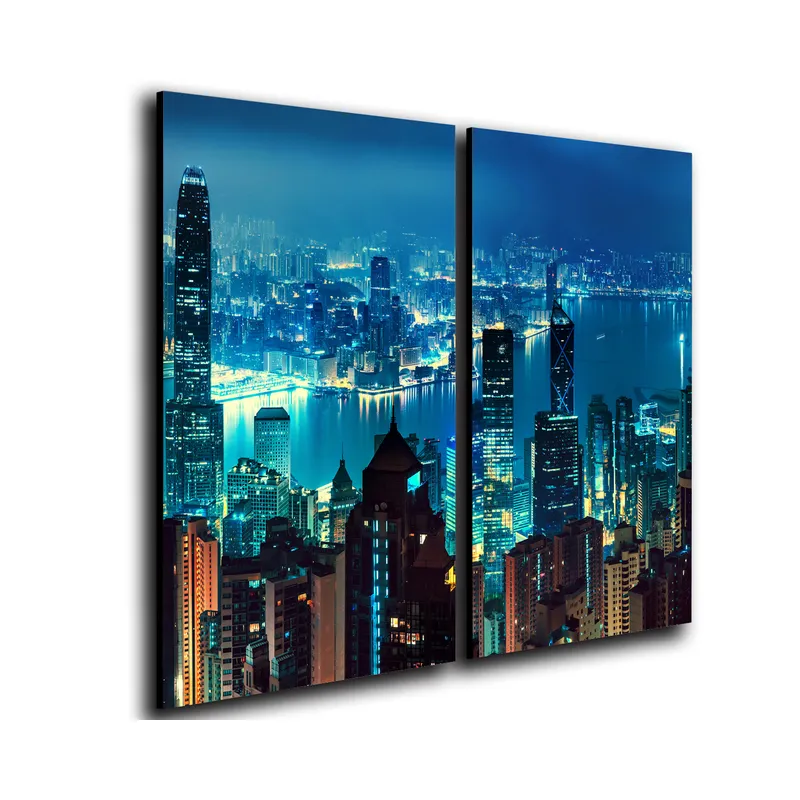 ART INDUSTRY - Cuadro Díptico 60x50cm Decorativo Hong Kong 2