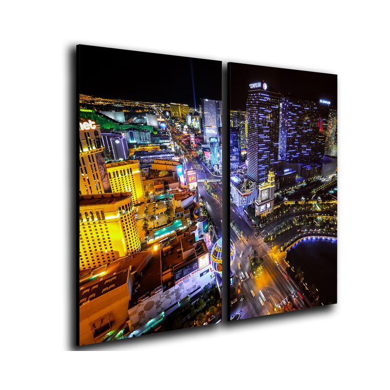 ART INDUSTRY - Cuadro Díptico 60x50cms Decorativo Las Vegas2