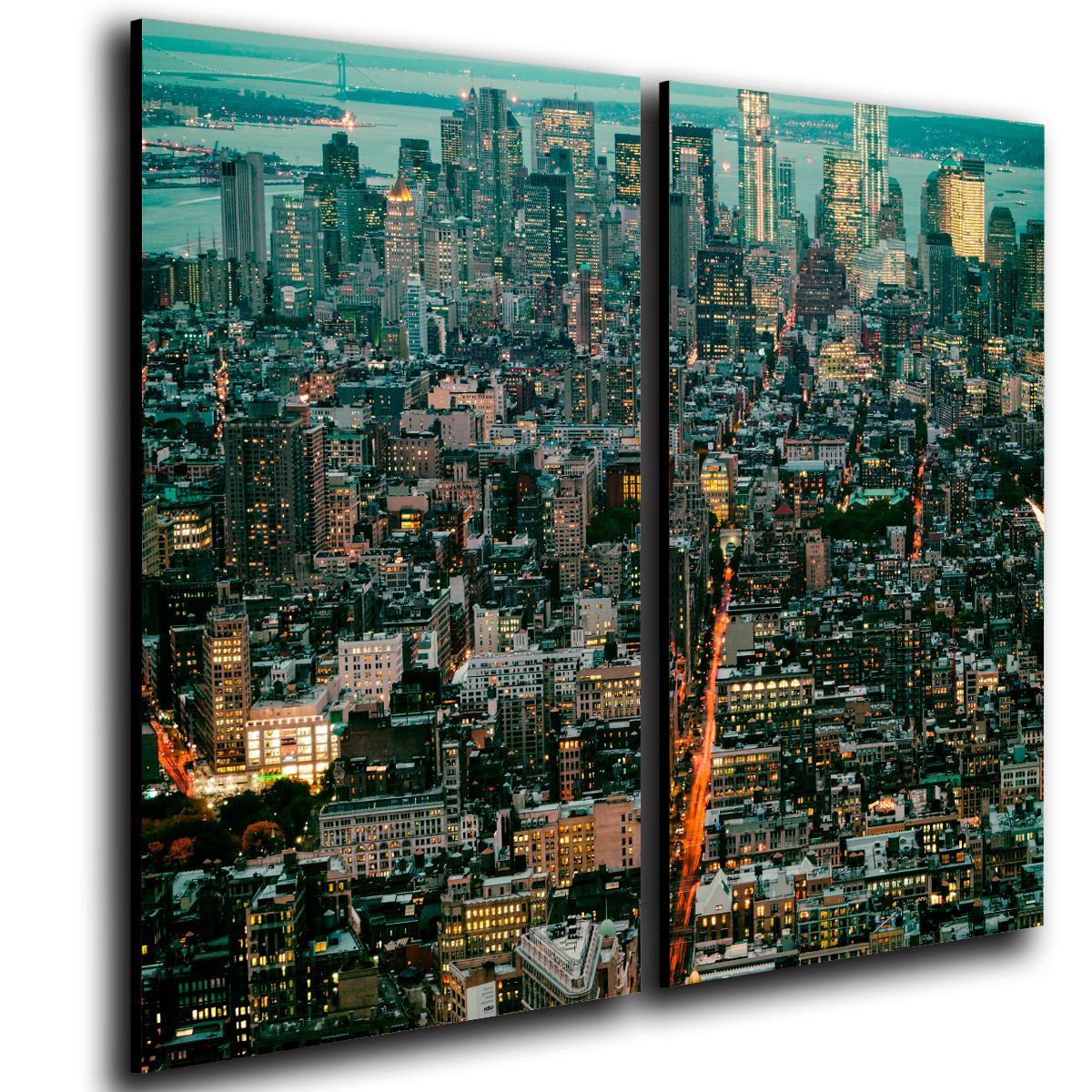 ART INDUSTRY - Cuadro Díptico 60x50 Cms Decorativo Houston