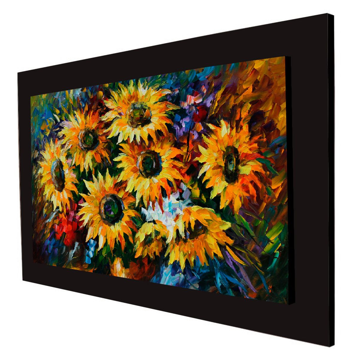 ART INDUSTRY - Cuadro 60x40 Cms Decorativo Tipo Oleo Girasoles