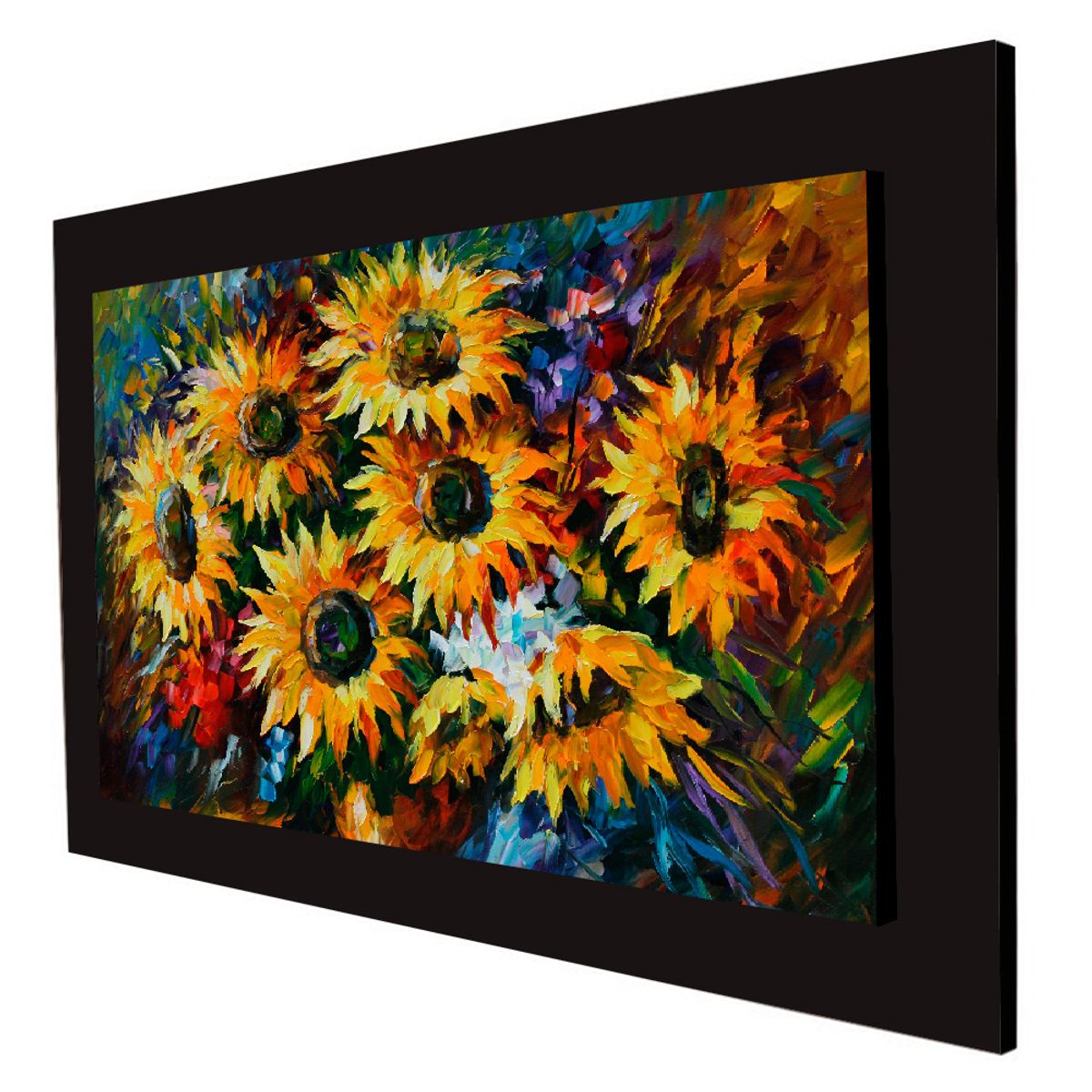 ART INDUSTRY - Cuadro 60x40 Cms Decorativo Tipo Oleo Girasoles