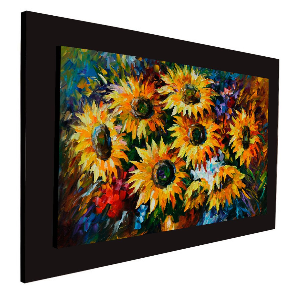 ART INDUSTRY - Cuadro 60x40 Cms Decorativo Tipo Oleo Girasoles