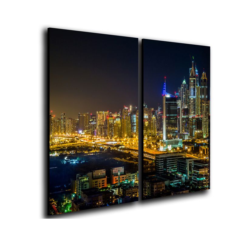 ART INDUSTRY - Cuadro Díptico 60x50cms Decorativo Dubai2 Eau
