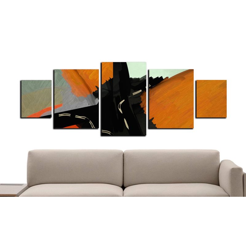 ART INDUSTRY - Cuadro 130x50cms 5pzs Decorativo Abstracto4