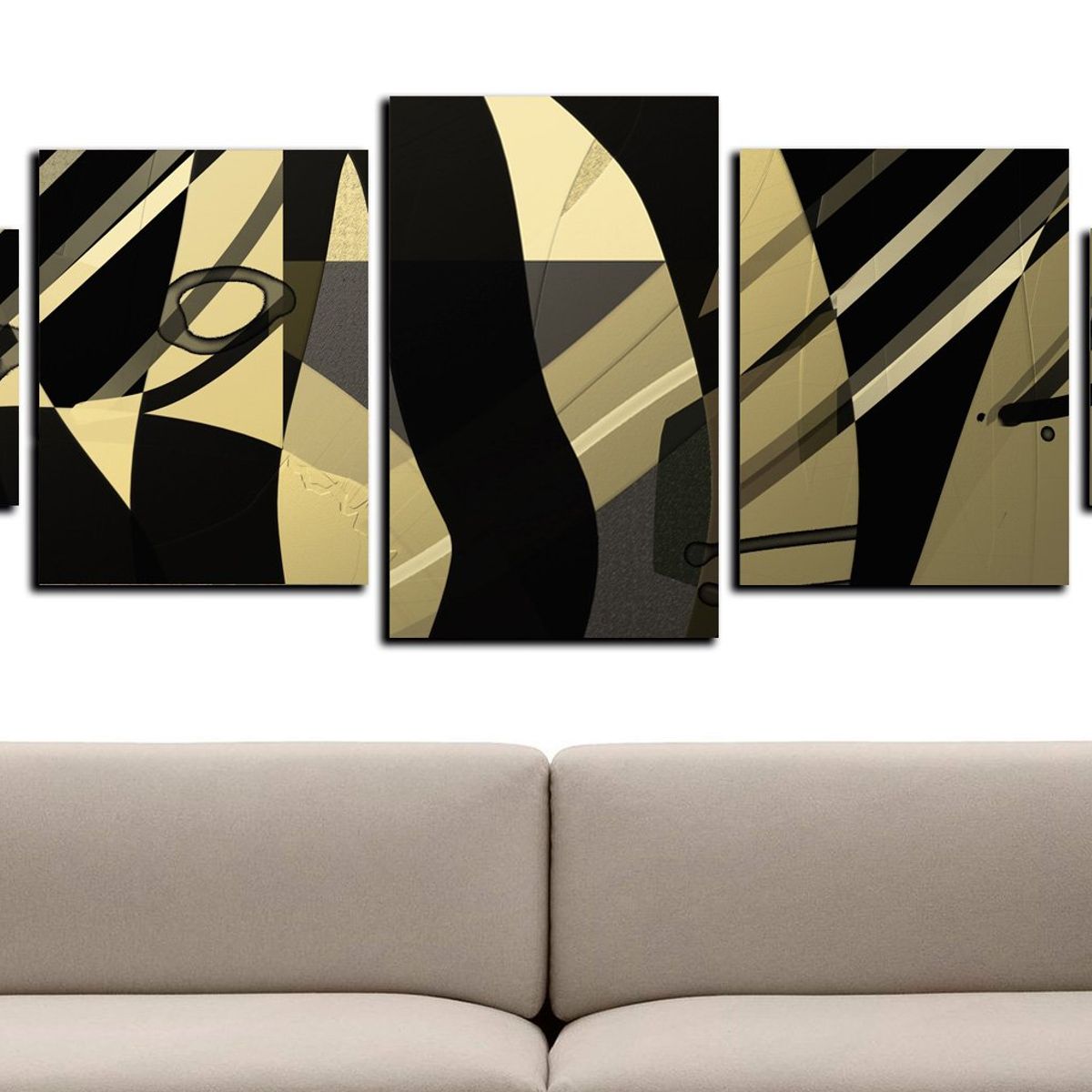 ART INDUSTRY - Cuadro 130x50cms 5pzs Decorativo Abstracto2