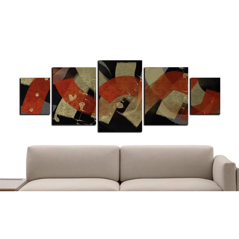 ART INDUSTRY - Cuadro 130x50cms 5pzs Decorativo Abstracto13