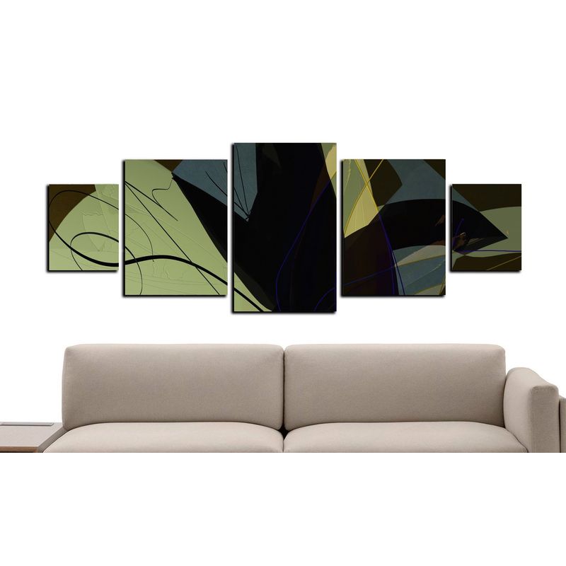 ART INDUSTRY - Cuadro 130x50cms 5pzs Decorativo Abstracto10