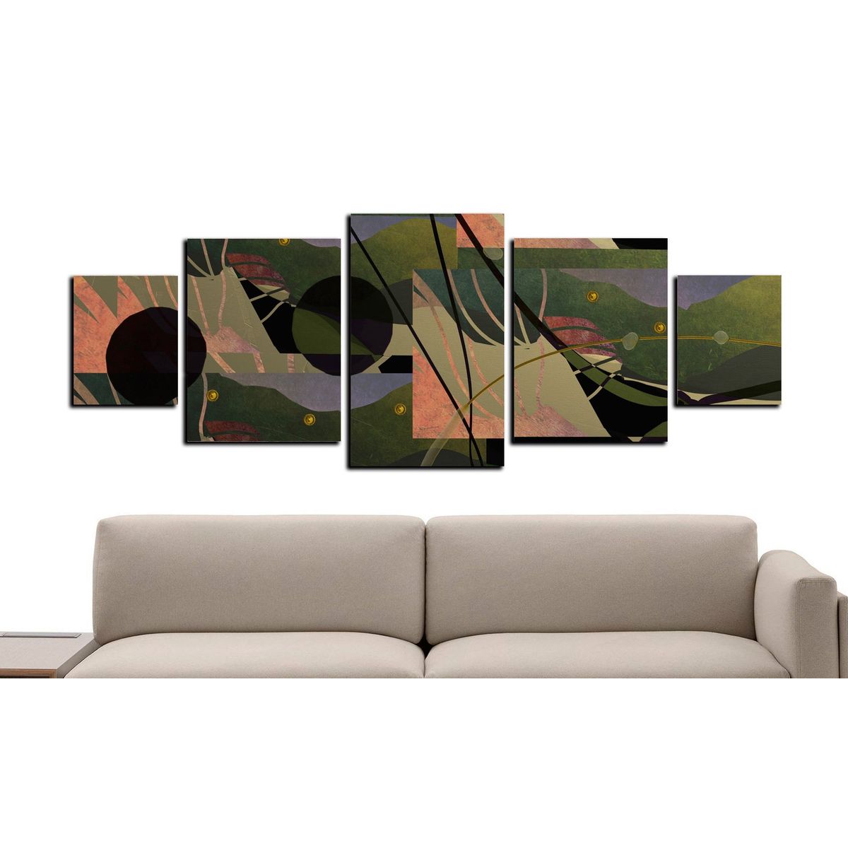 ART INDUSTRY - Cuadro 130x50cms 5pzs Decorativo Abstracto9