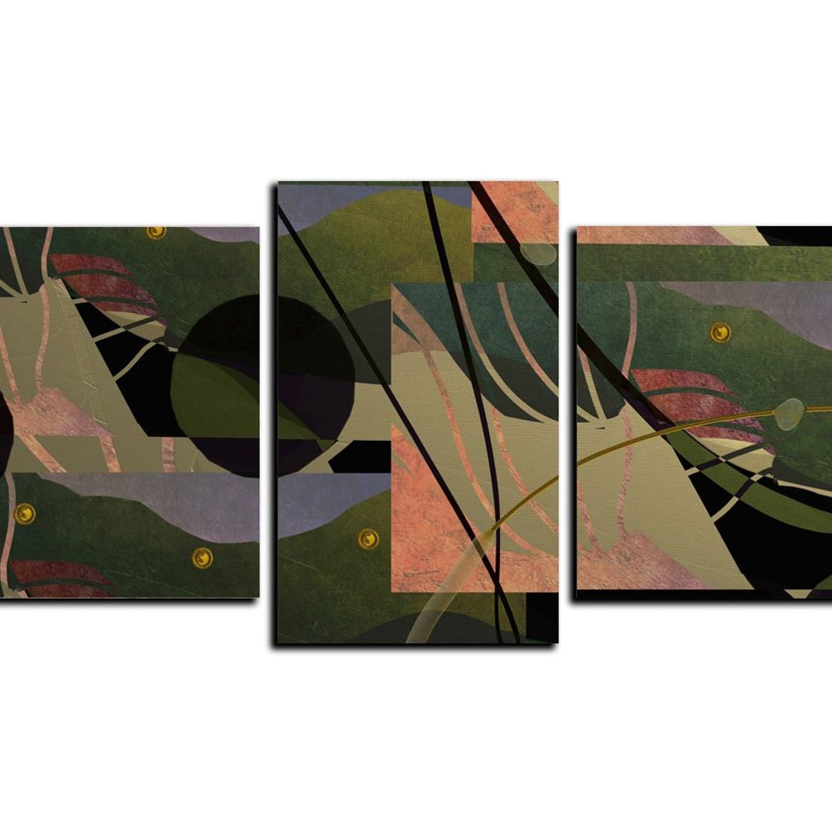 ART INDUSTRY - Cuadro 130x50cms 5pzs Decorativo Abstracto9