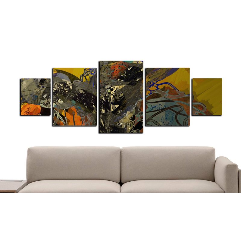 ART INDUSTRY - Cuadro 130x50cms 5pzs Decorativo Abstracto3