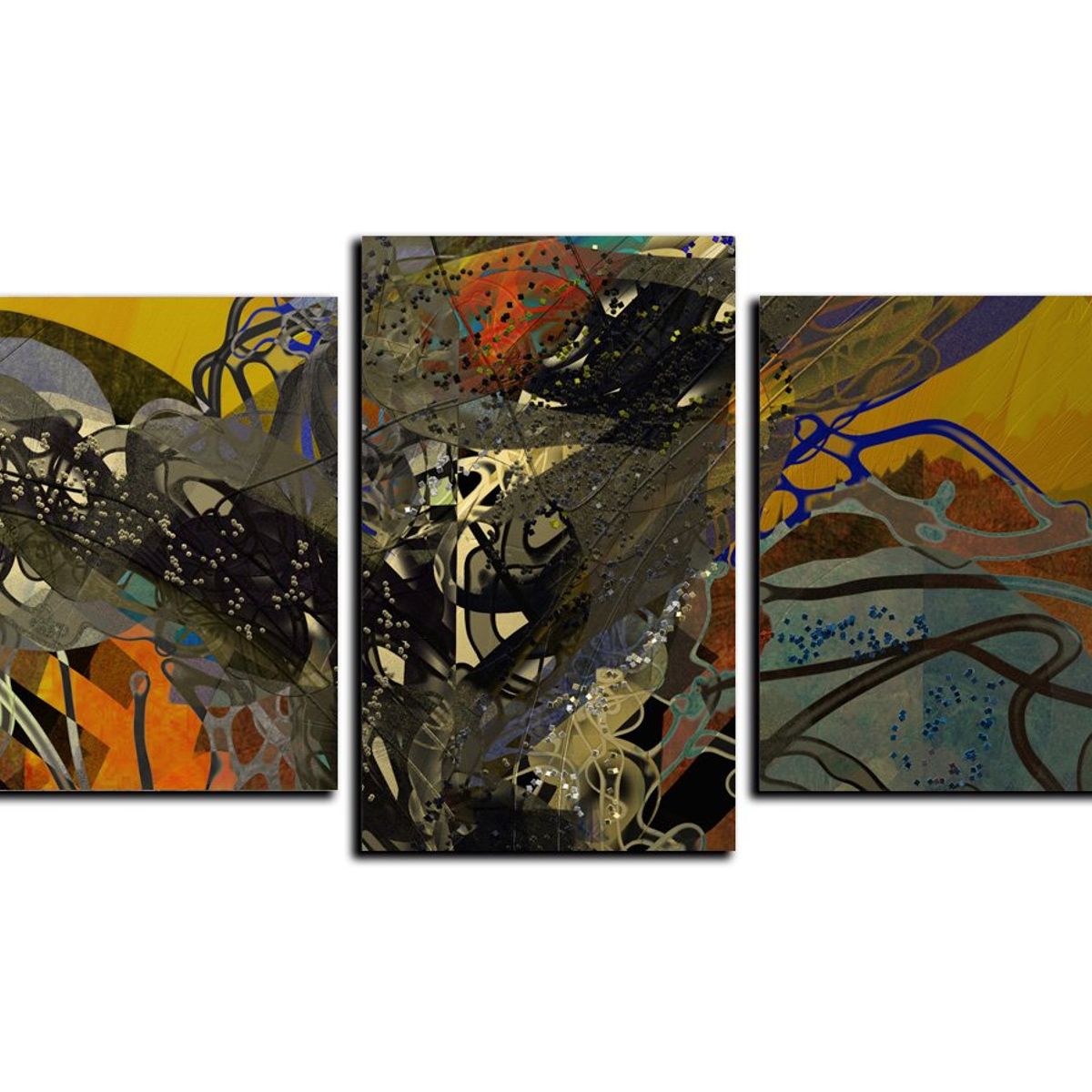 ART INDUSTRY - Cuadro 130x50cms 5pzs Decorativo Abstracto3