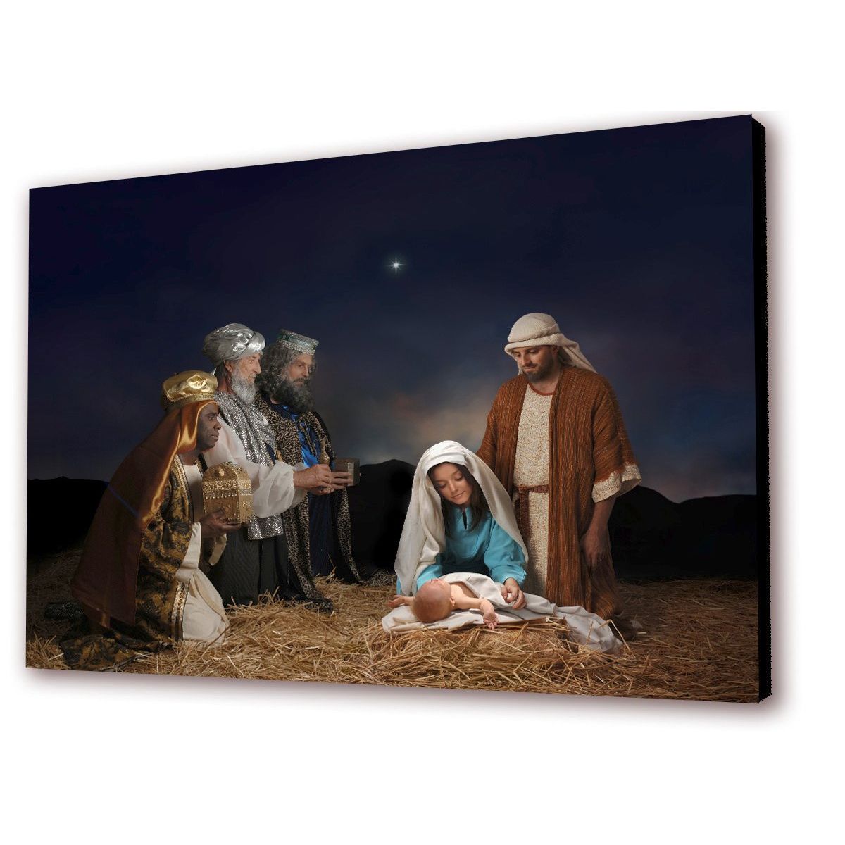 ART INDUSTRY - Cuadro 50x30 Cms Pesebre 1 - Navidad