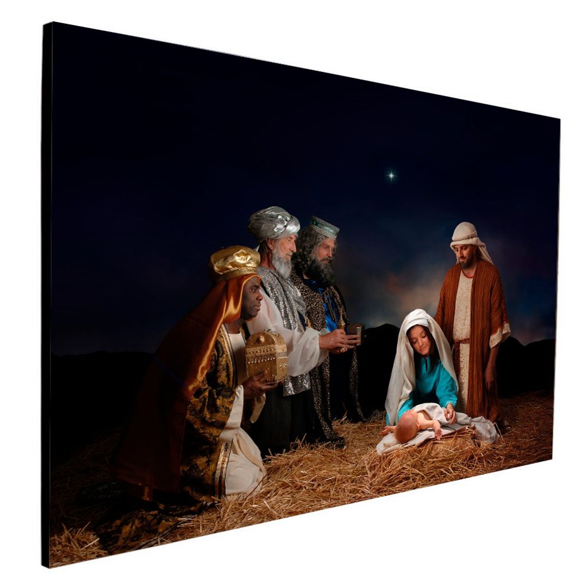 ART INDUSTRY - Cuadro 50x30 Cms Pesebre 1 - Navidad