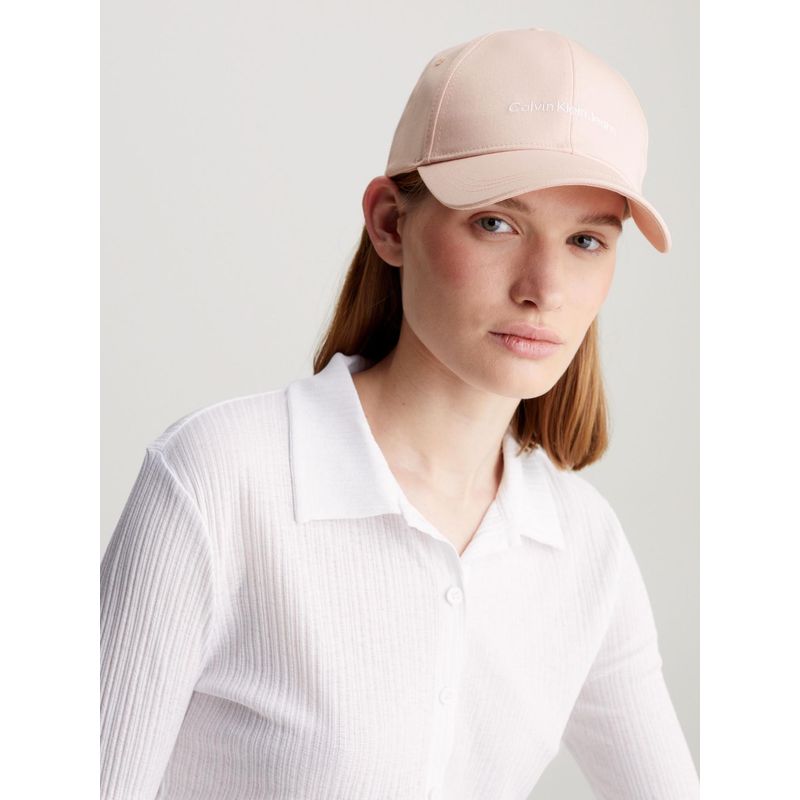CALVIN KLEIN - Gorra Rosa Con Logo Bordado Para Mujer Calvin Klein