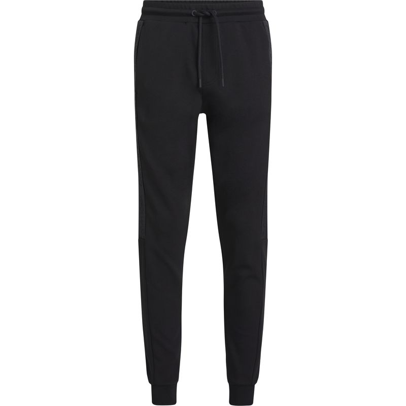 CALVIN KLEIN - Jogger negro raised con logo tape Calvin Klein