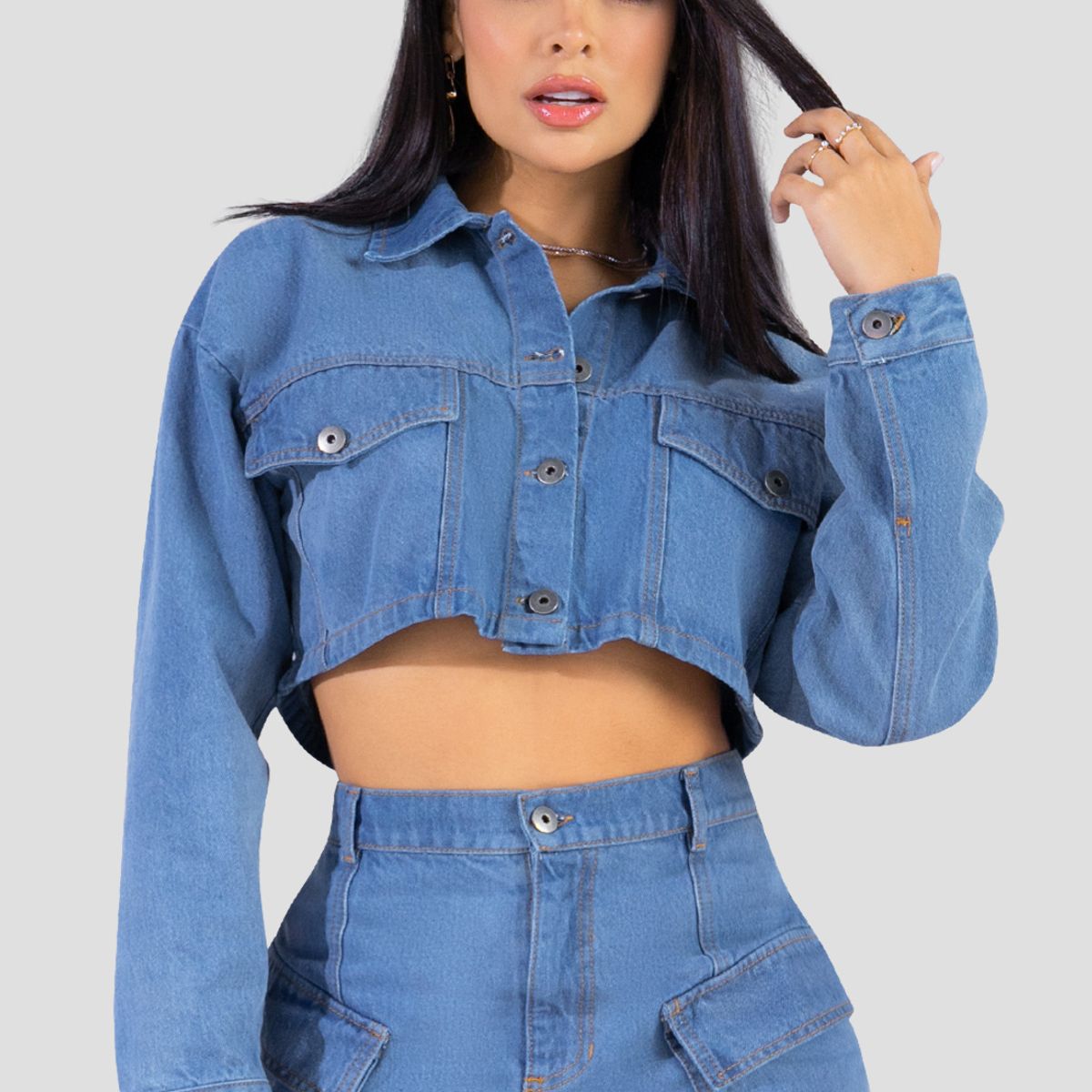 MARKETING PERSONAL - Chaqueta Mujer Azul Medio Mp 103241