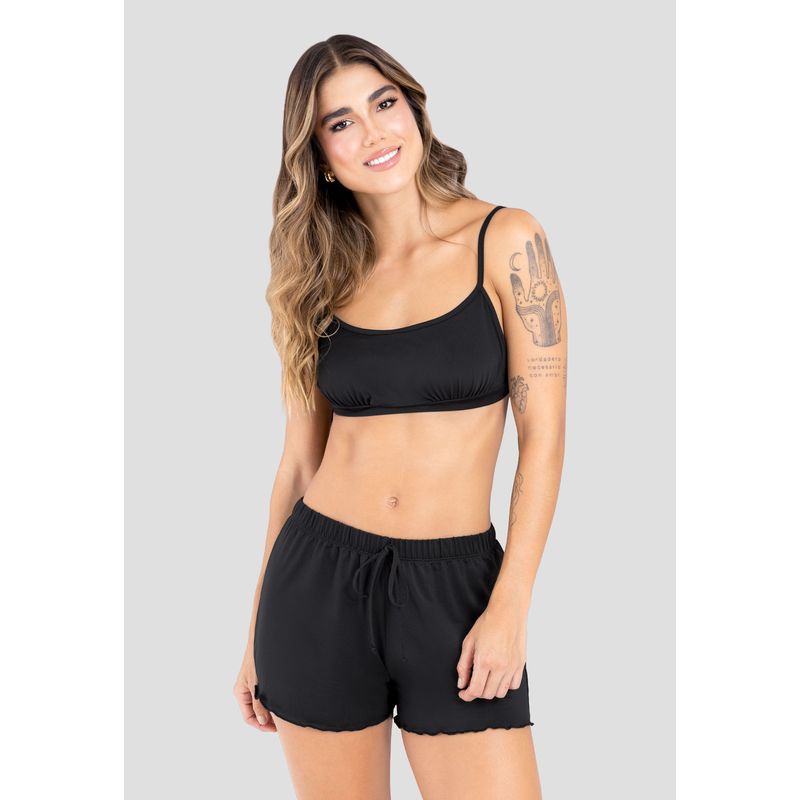 FORMAS INTIMAS - Pijama Mujer Negro Fi 103927