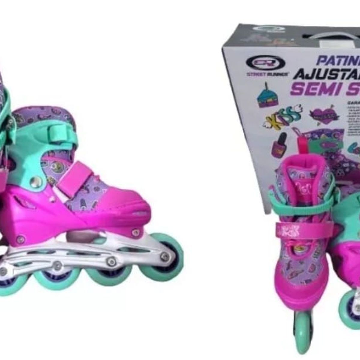 GENERICO - Patines Ajustables Niñas Chasis Aluminio  Style Moda