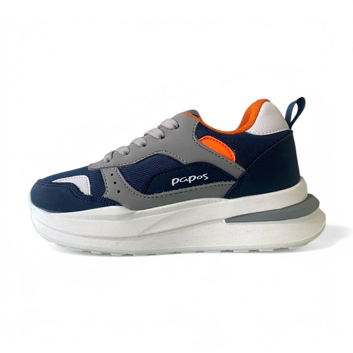 PAPOS - Tenis para Niños Speedy Kids Azul Naranja