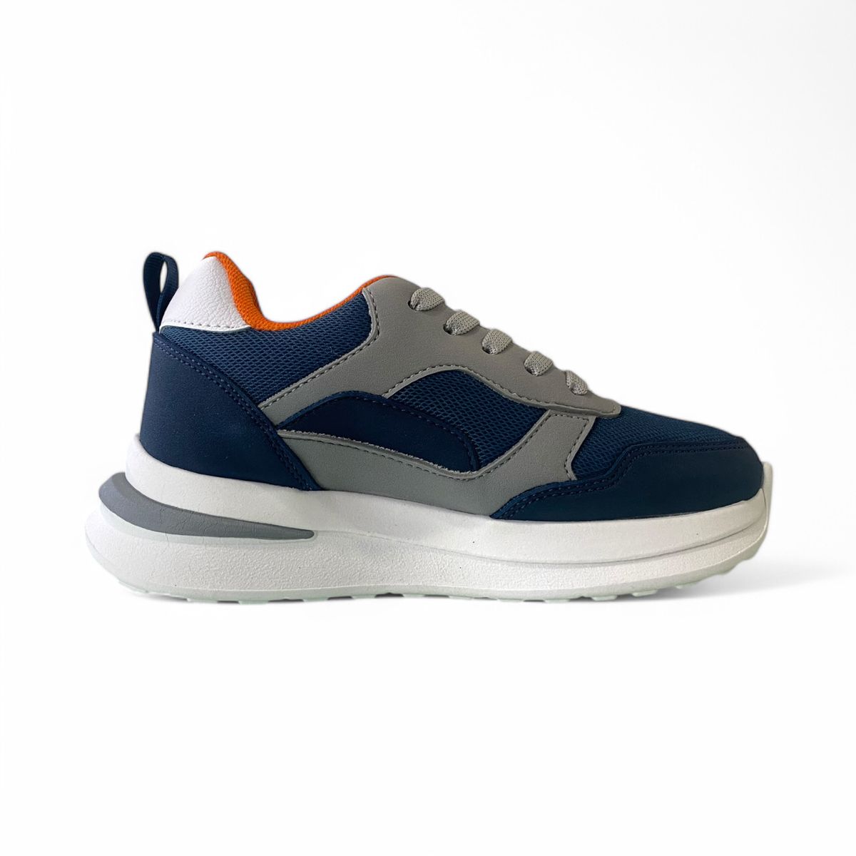 PAPOS - Tenis para Niños Speedy Kids Azul Naranja