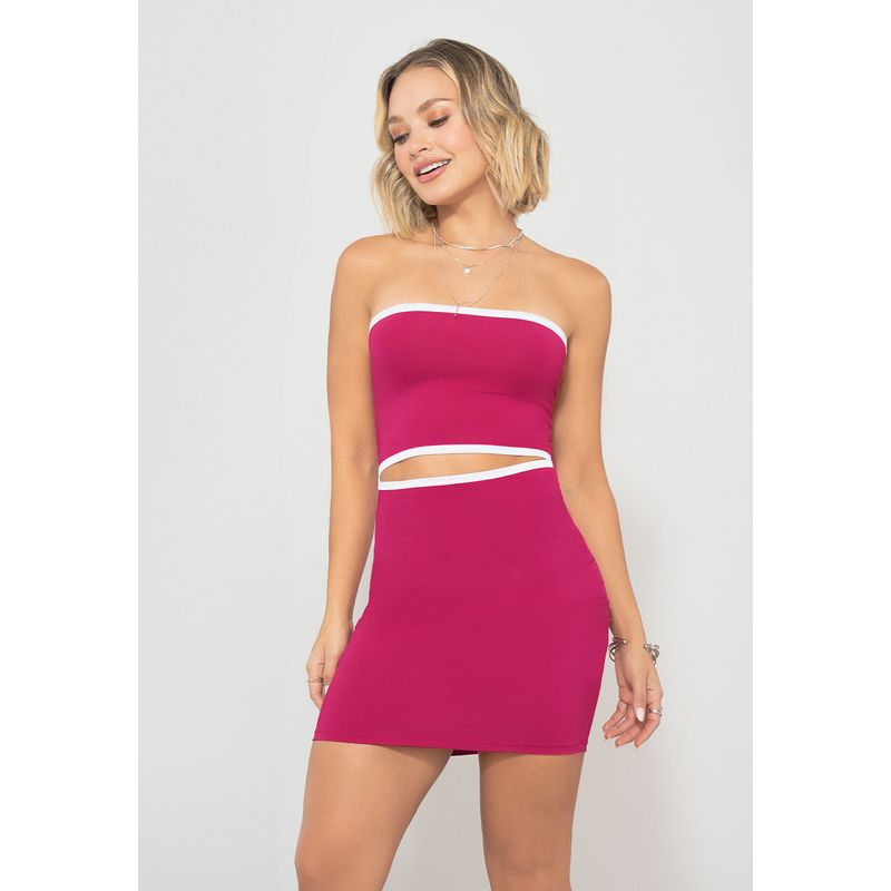 MARKETING PERSONAL - Vestido Corto Mujer Fucsia Mp 101421