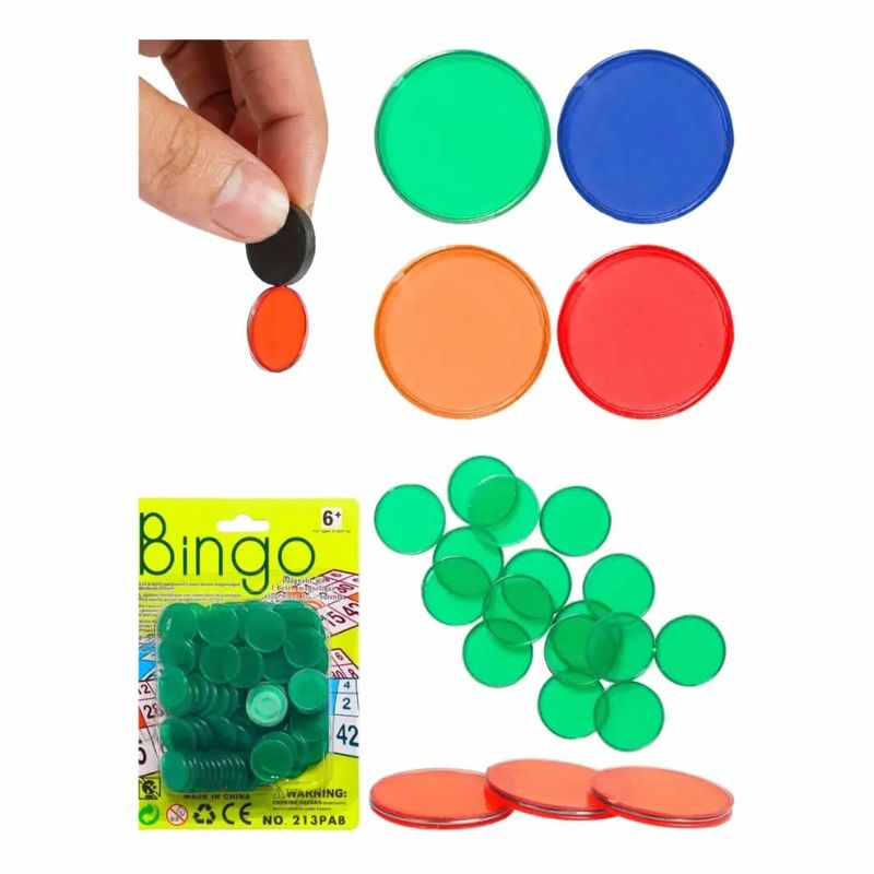 GENERICO - Fichas Magnéticas Para Bingo Juego De Mesa Paquete 100 Unds.