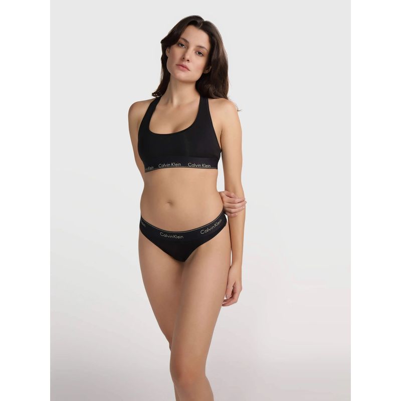 CALVIN KLEIN - Conjunto De Top Y Tanga Negro Para Mujer Calvin Klein