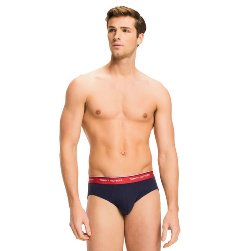 TOMMY HILFIGER - Pack De 3 Calzoncillos Slip De Algodón Tommy Hilfiger