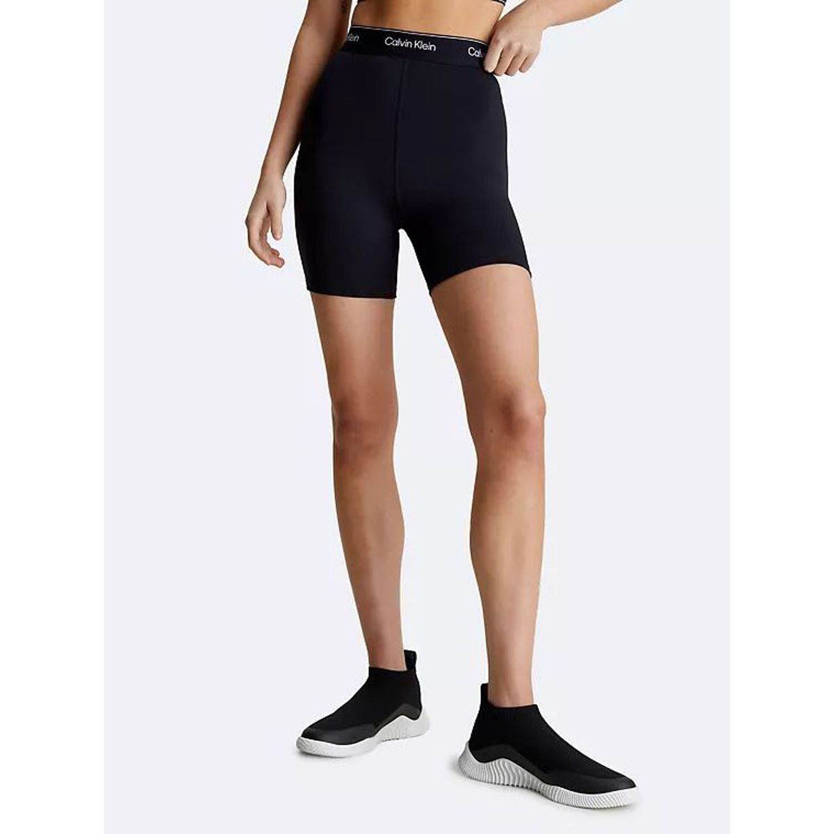 CALVIN KLEIN - Biker Negro Deportiva Con Cintura Alta Para Mujer Calvin Klein